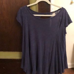 Blue flowy shirt free people
